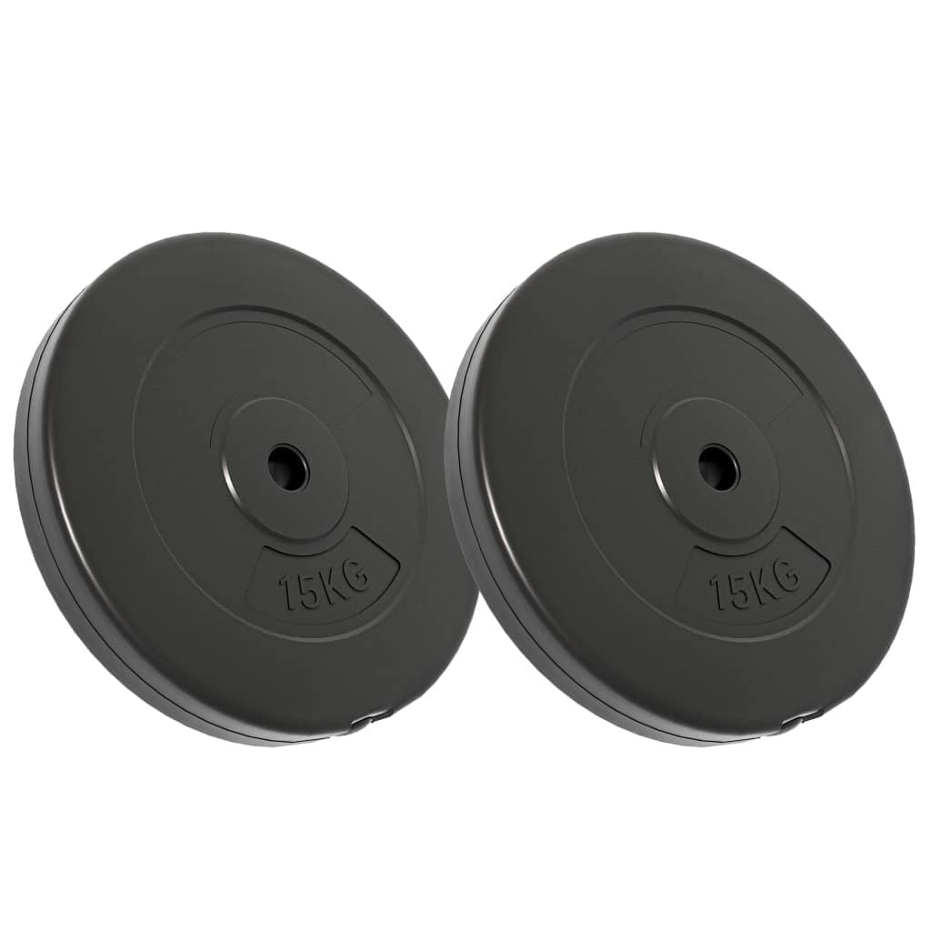 vidaXL Weight Plates 2 pcs 30 kg Cement