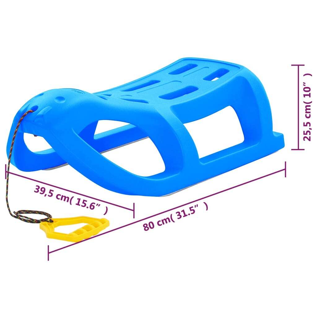 vidaXL Sledge Blue 80x39.5x25.5 cm Polypropylene