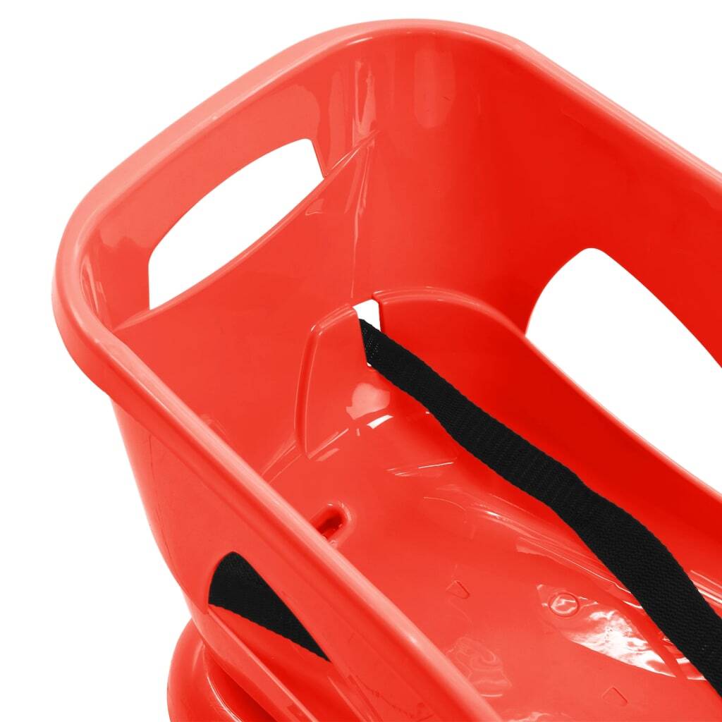 vidaXL Sledge with Seat Red 102.5x40x23 cm Polypropylene