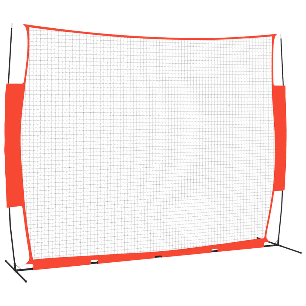 vidaXL Portable Baseball Net Red&Black 369x107x271 cm Steel&Polyester