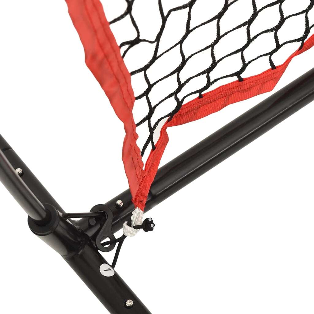 vidaXL Portable Baseball Net Black and Red 183x105x183 cm Polyester