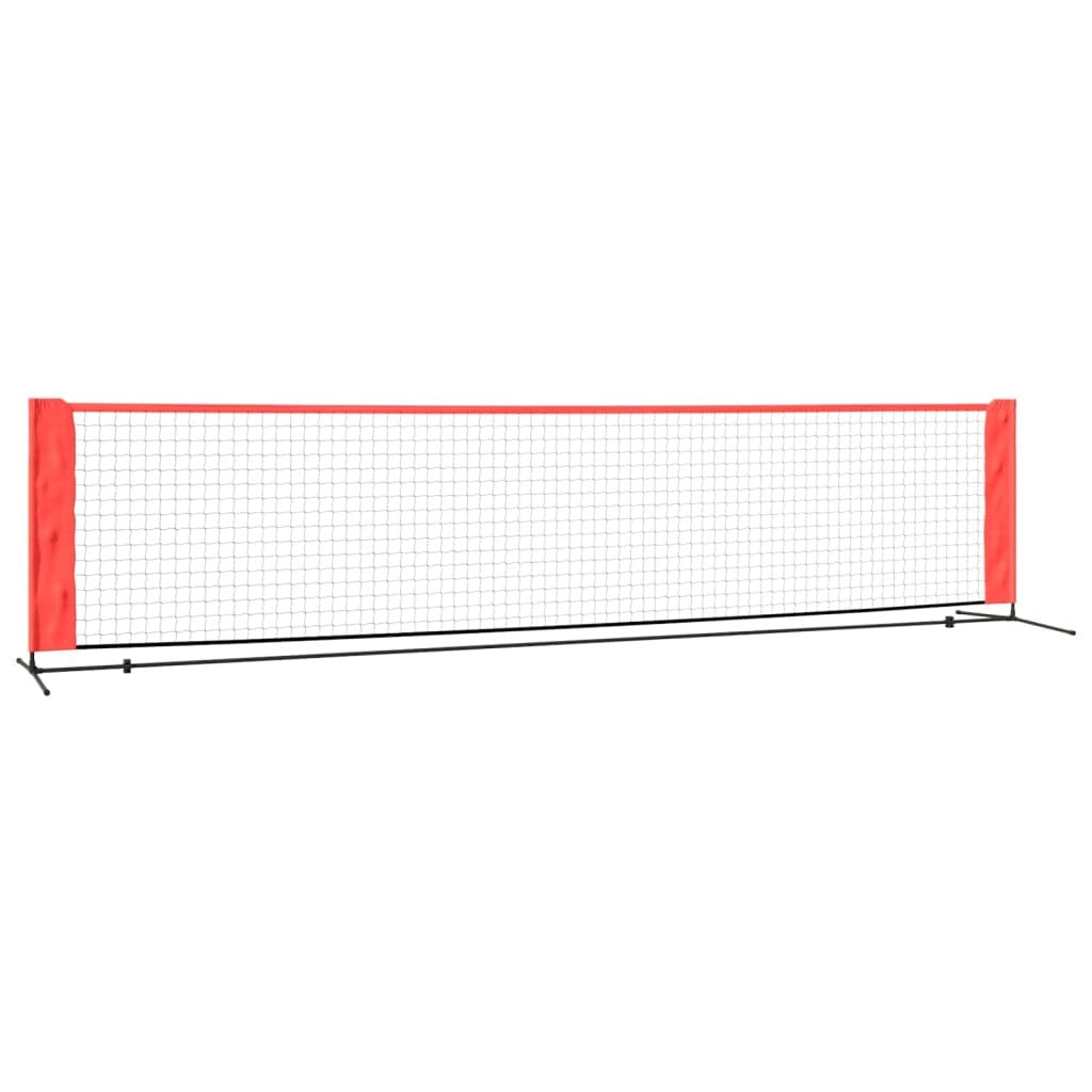 vidaXL Tennis Net Black and Red 400x100x87 cm Polyester