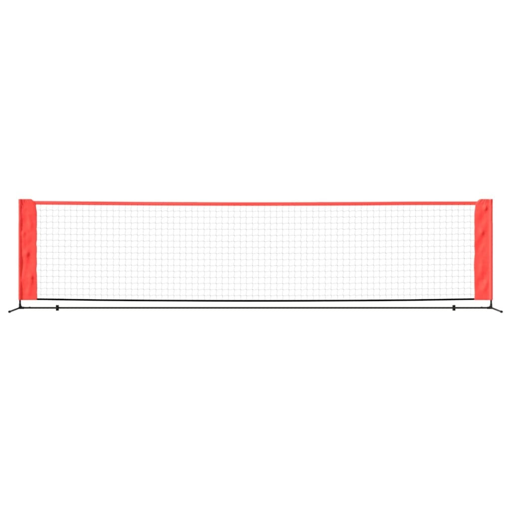 vidaXL Tennis Net Black and Red 400x100x87 cm Polyester