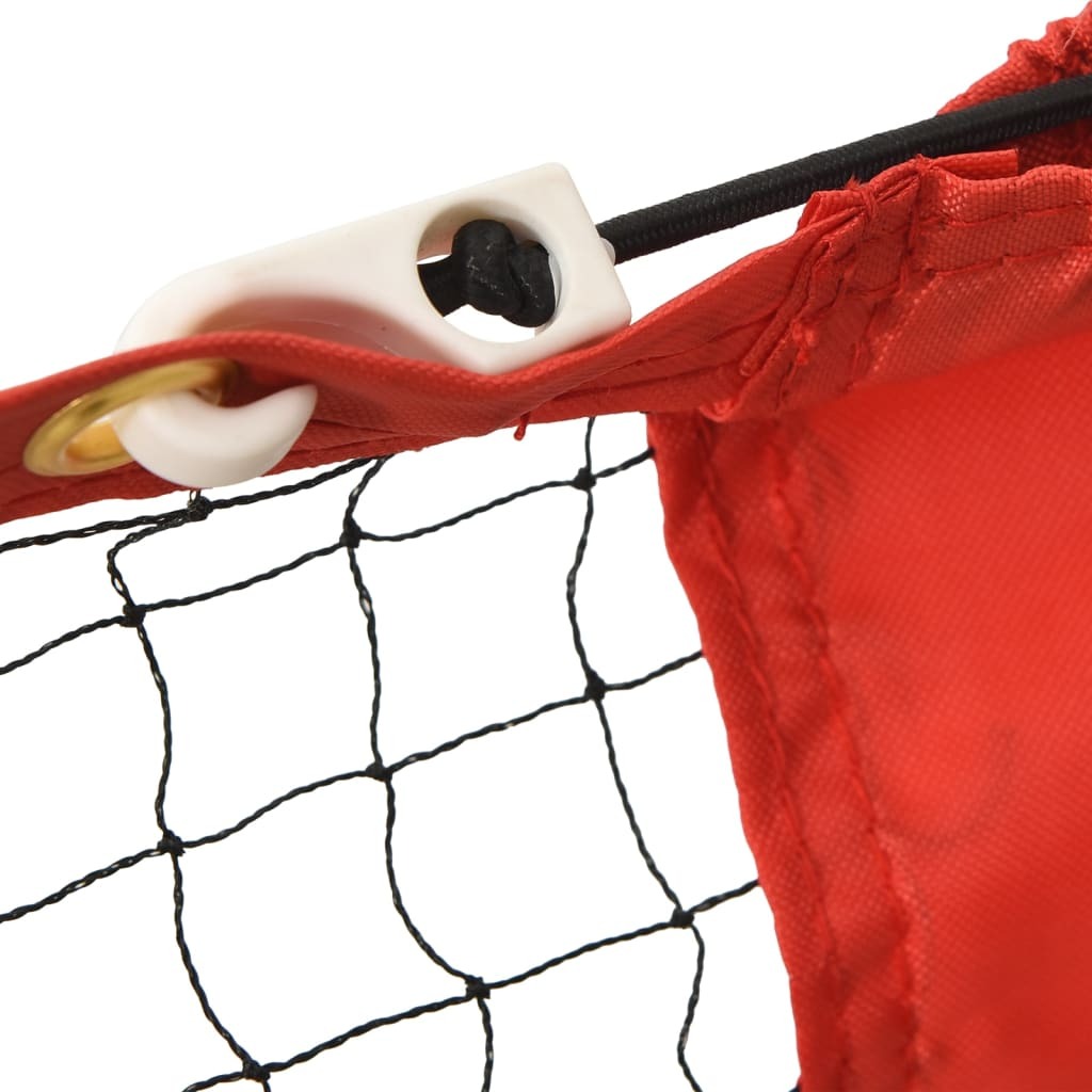 vidaXL Tennis Net Black and Red 400x100x87 cm Polyester