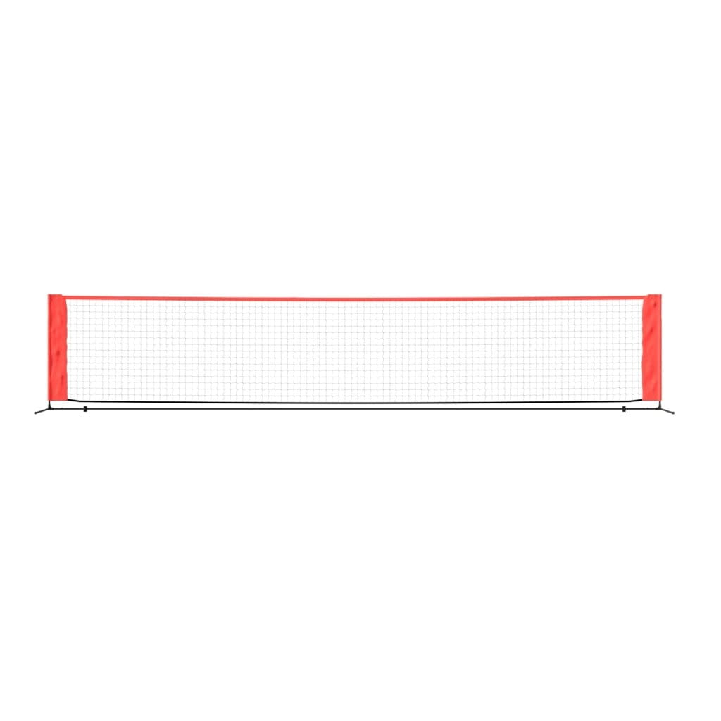 vidaXL Tennis Net Black and Red 500x100x87 cm Polyester