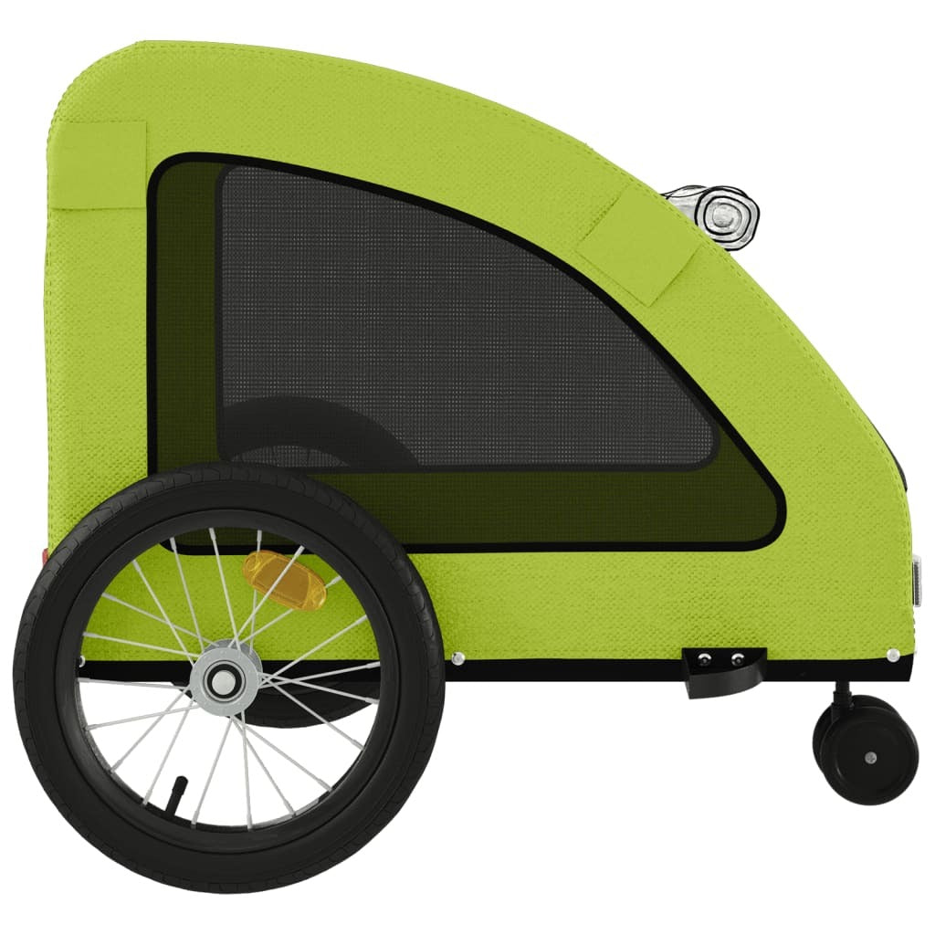 vidaXL Pet Bike Trailer Green Oxford Fabric and Iron