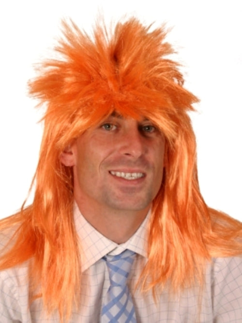 Wig Neon Orange Punk Rocker