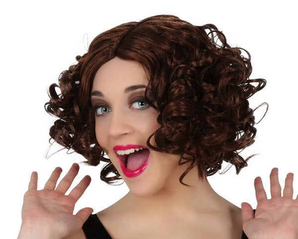 Wig Chestnut Curly Mid Length