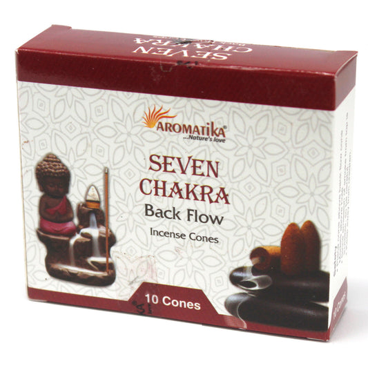 Aromatica Backflow Incense Cones - 7 Charkras - Per case: 1 Piece