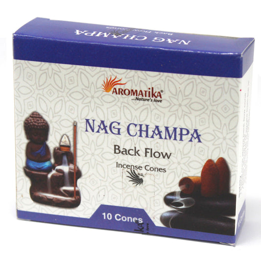 Aromatica Backflow Incense Cones - Nag Champa - Per case: 1 Piece