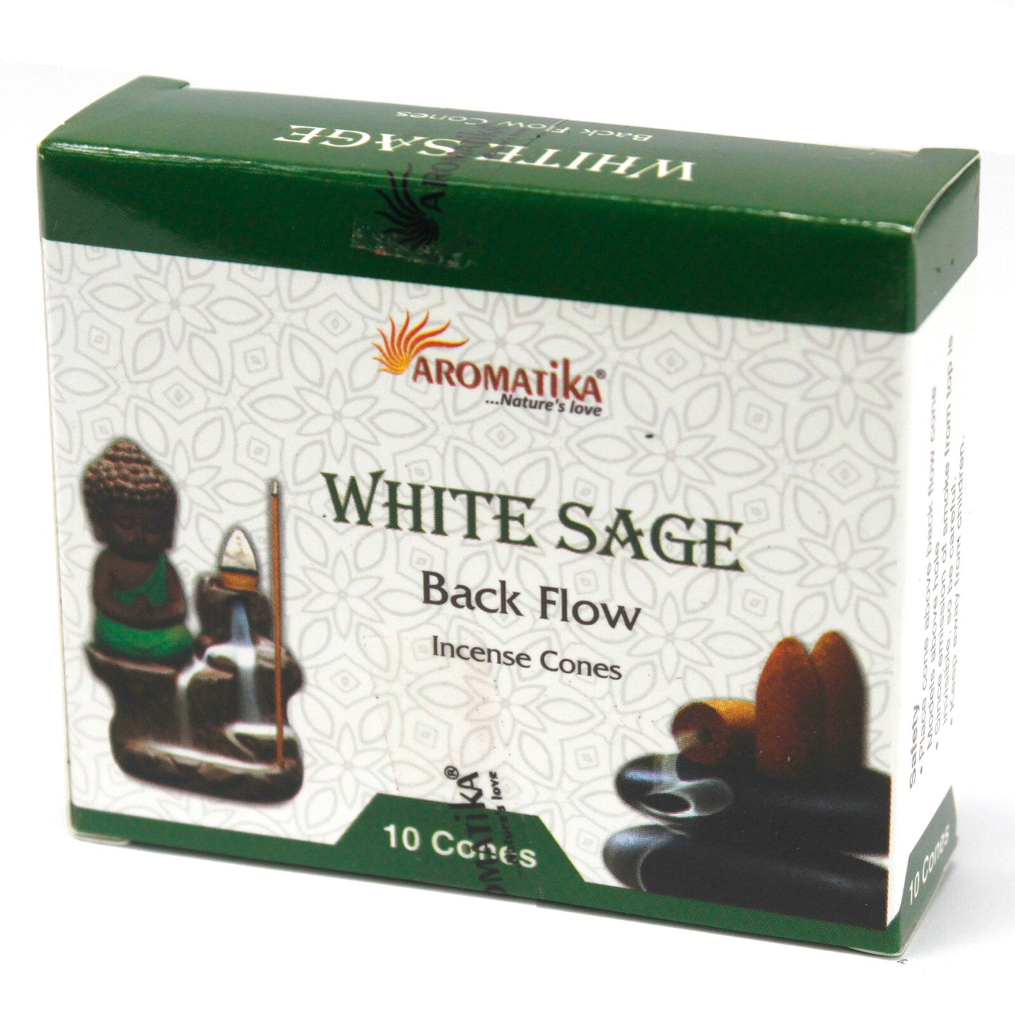 Aromatica Backflow Incense Cones - White Sage - Per case: 1 Piece