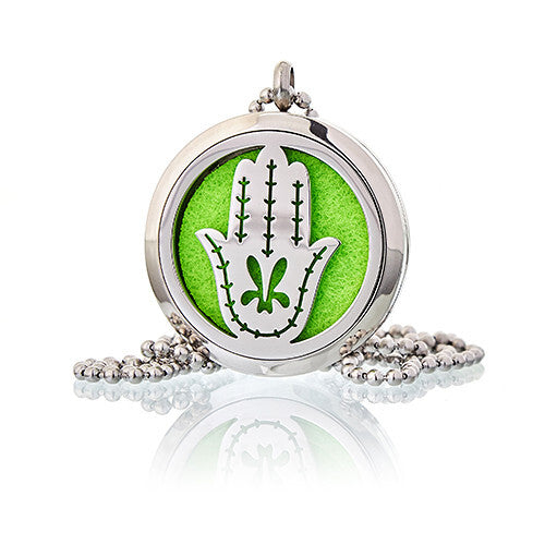 Aromatherapy Diffuser Necklace - Hand of Fatima 30mm - Per case: 1 Piece