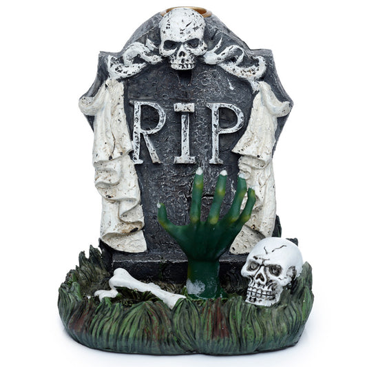 Backflow Incense Burner - RIP Zombie Hand Tombstone