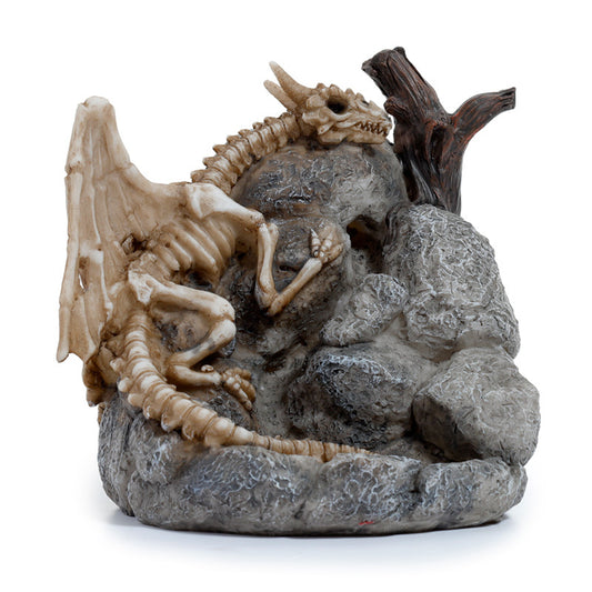 Backflow Incense Burner - Sleeping Bones Shadows of Darkness Dragon Skull