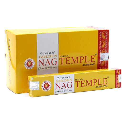 15g Golden Nag - Temple Incense - Per case: 1 Piece