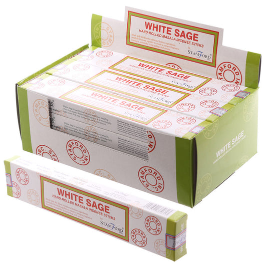 White Sage Stamford Masala Incense Sticks - Qty: 12