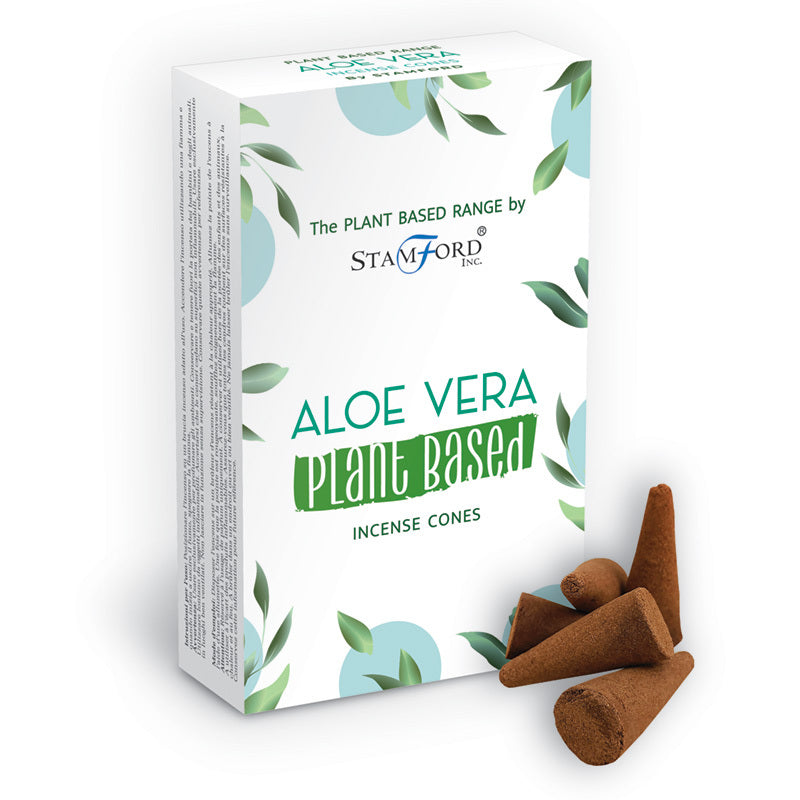 46221 Stamford Plant Based Incense Cones - Aloe Vera - Qty: 6