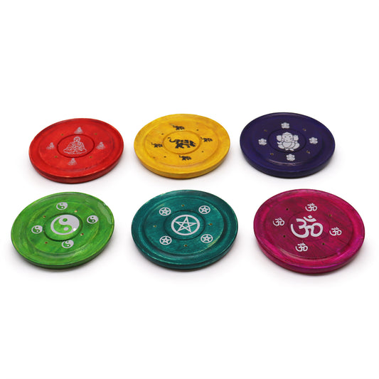 Assorted Design Incense Plates - Per case: 1 Piece