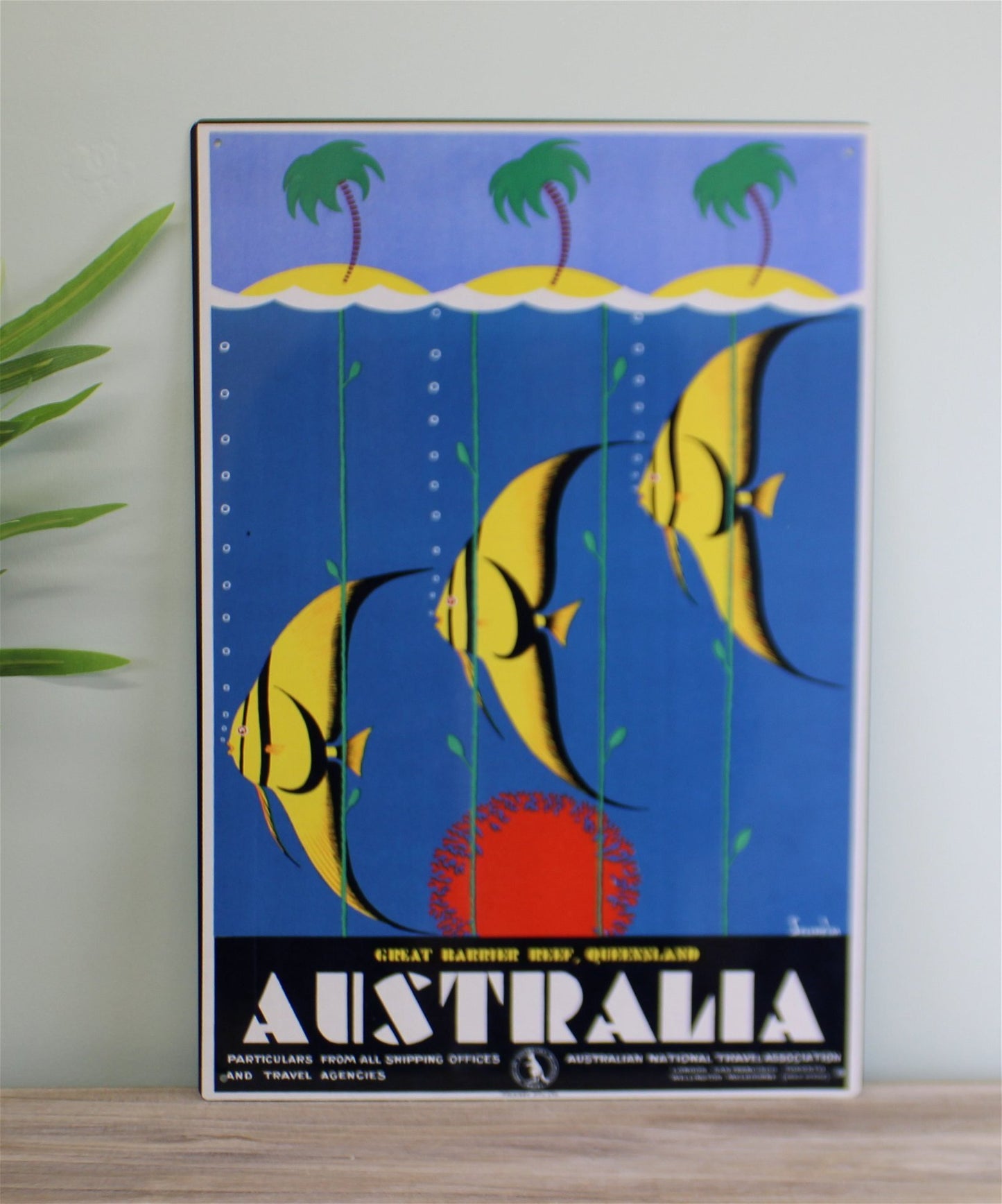 Vintage Metal Sign - Retro Advertising - Australia Fish