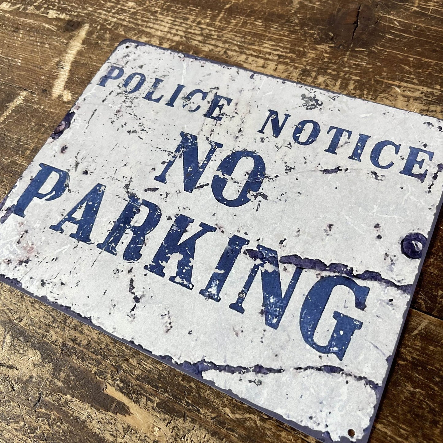 Vintage Metal Sign - Police Notice No Parking