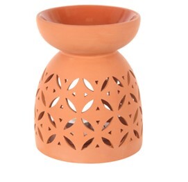 20cm Large Terracotta Oil Burner - Per case: 1 Piece