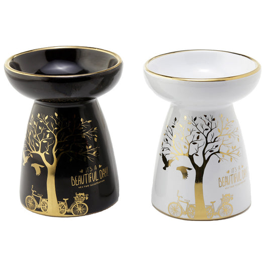 Ceramic Metallic Gold Tree Eden Oil and Wax Burner