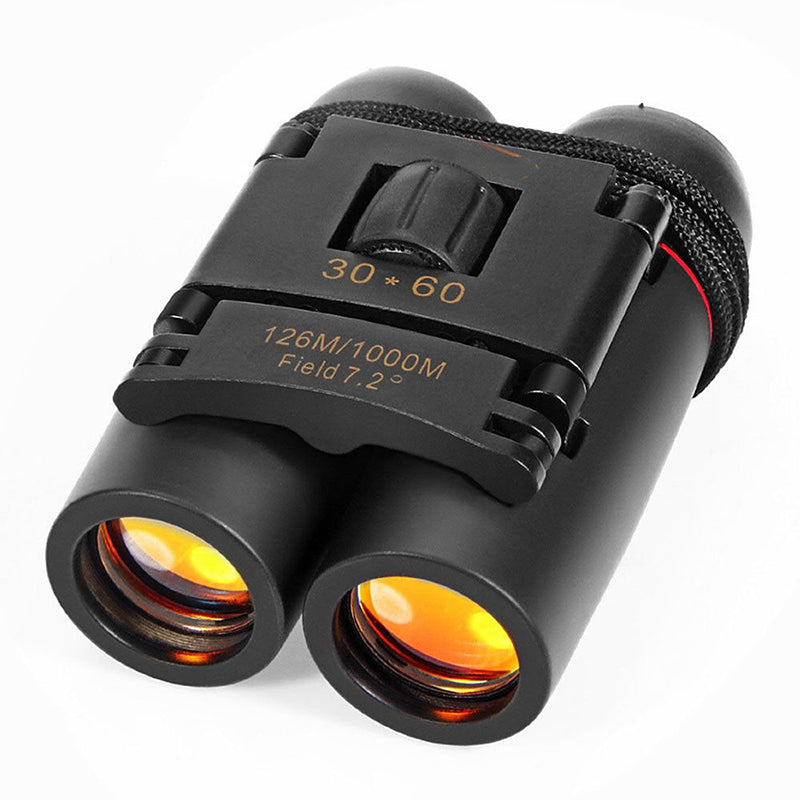 30x60 Outdoor Travel Folding Binoculars Telescopes - Black