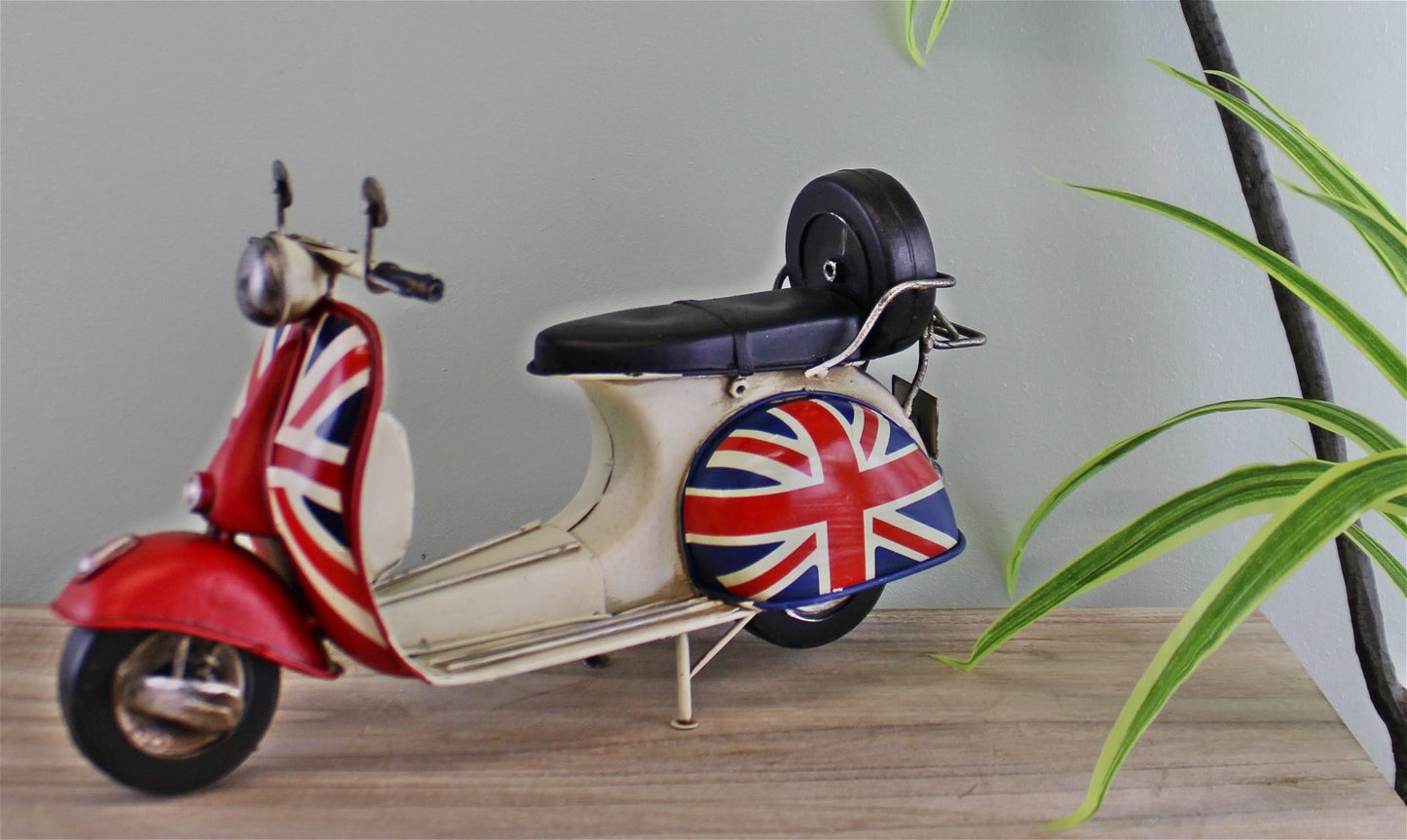 Vintage Style Union Jack Scooter Ornament