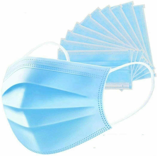 100Pk Aspect Disposable Face Mask | 3 Layer Breathable & Comfortable Filter Safety Mask | Non-Woven Mouth Cover for Personal | Suitable for Home | Office | Outdoor (100)