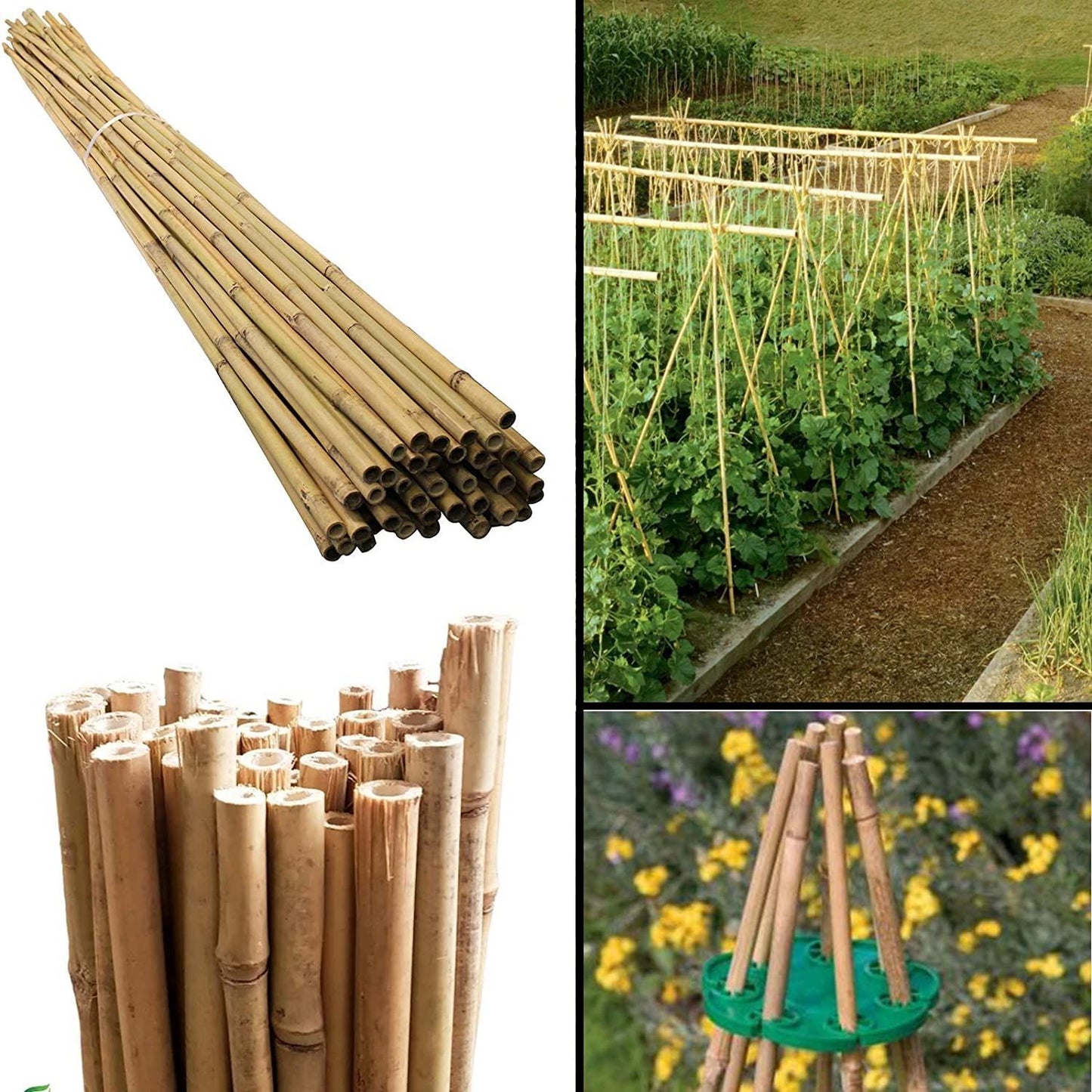 40 x 4FT Bamboo Canes Sticks 120cm