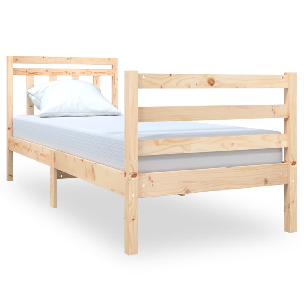 Bed Frame 75x190 cm Small Single Solid Wood