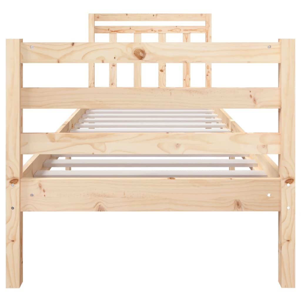 Bed Frame 75x190 cm Small Single Solid Wood