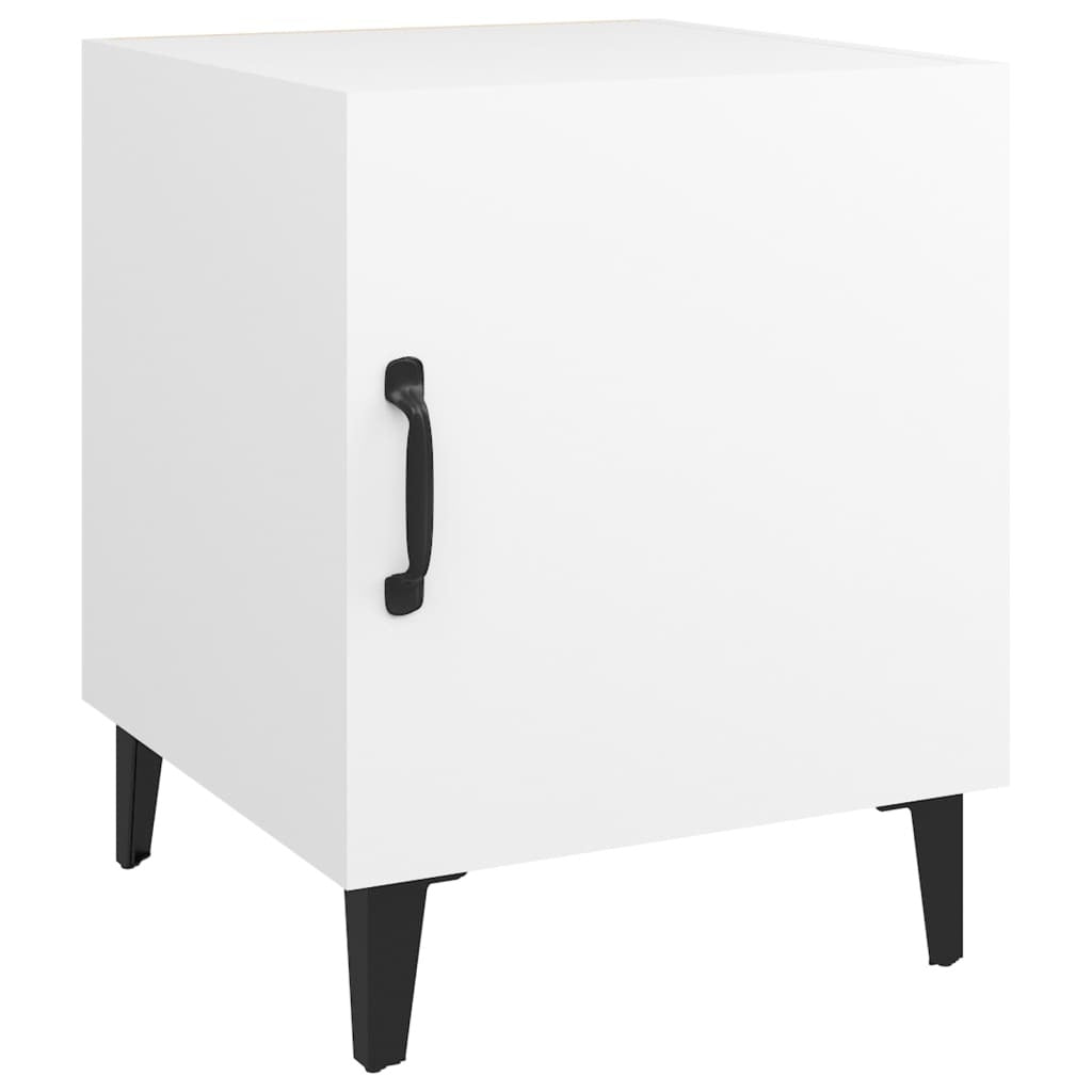 Bedside Cabinets 2 pcs White Engineered Wood