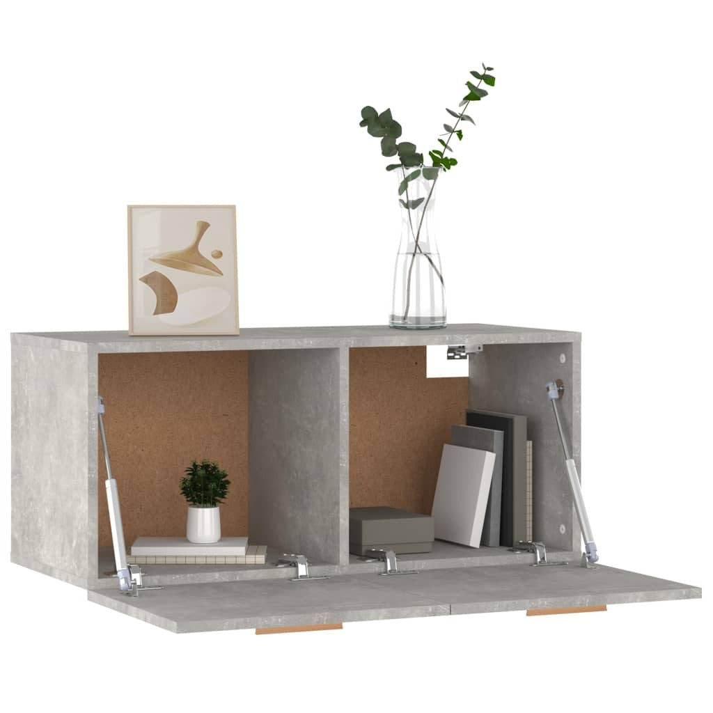 Wall Cabinet Concrete Grey 80x35x36.5 cm Engineered Wood