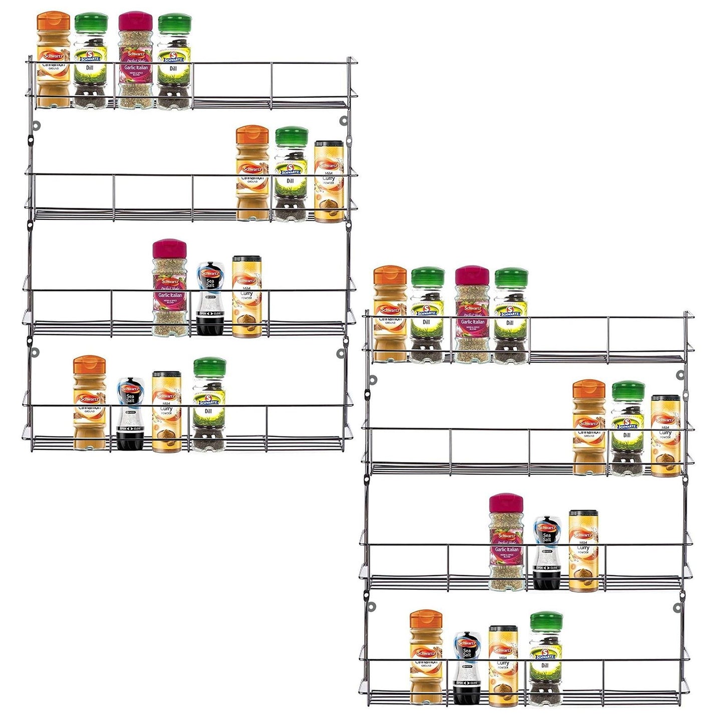 2X 4 Tier Spice Rack Herb Shelf AS-19035