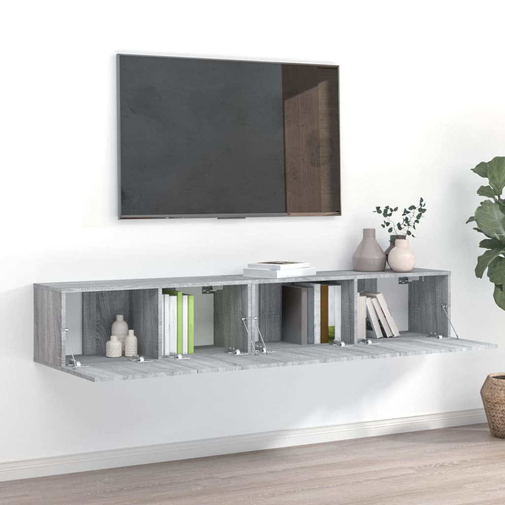 2 Piece TV Cabinet Set Grey Sonoma Engineered Wood