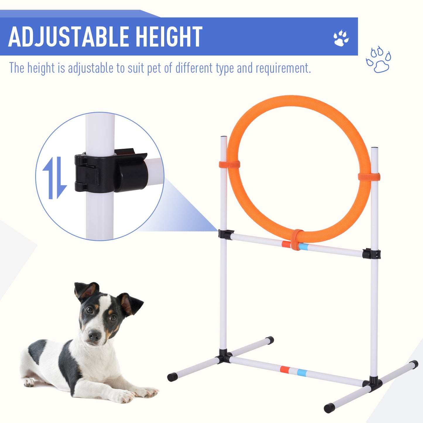 5-Piece Suit Portable Pet Agility Training Set For Dogs Obstacle Course