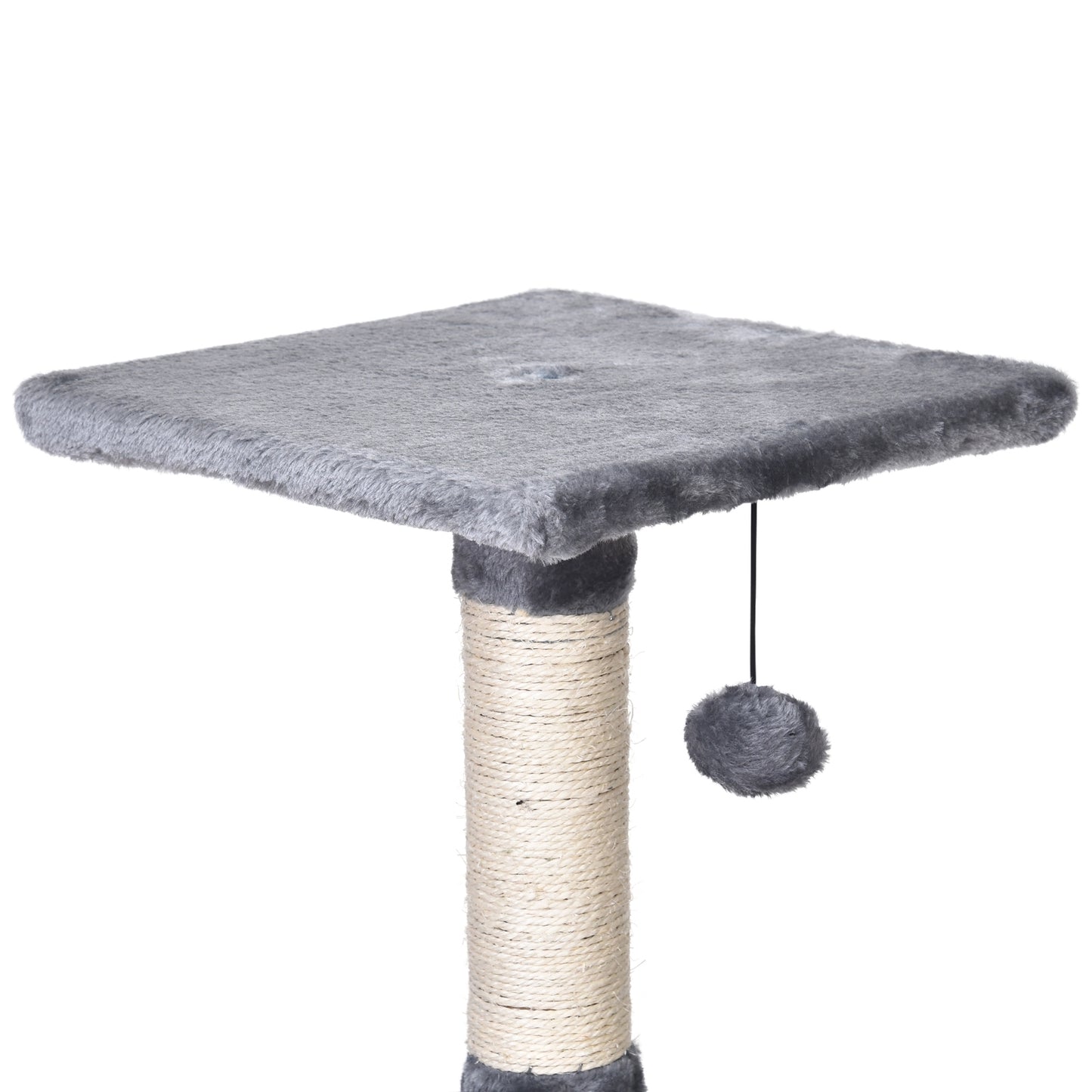 3 Level Cat Tree Sisal Scratching Post Perch Condo Ladder Cat Furniture Grey