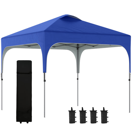 3x3M Pop Up Gazebo, Foldable Carry Bag 4 Leg Weight Bags Blue