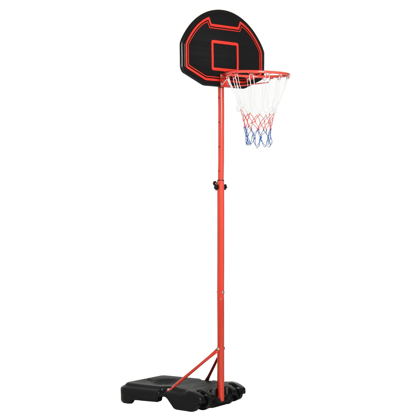 200-250cm Adjustable Basketball Hoop Backboard  w/ Wheels For Kids HOMCOM