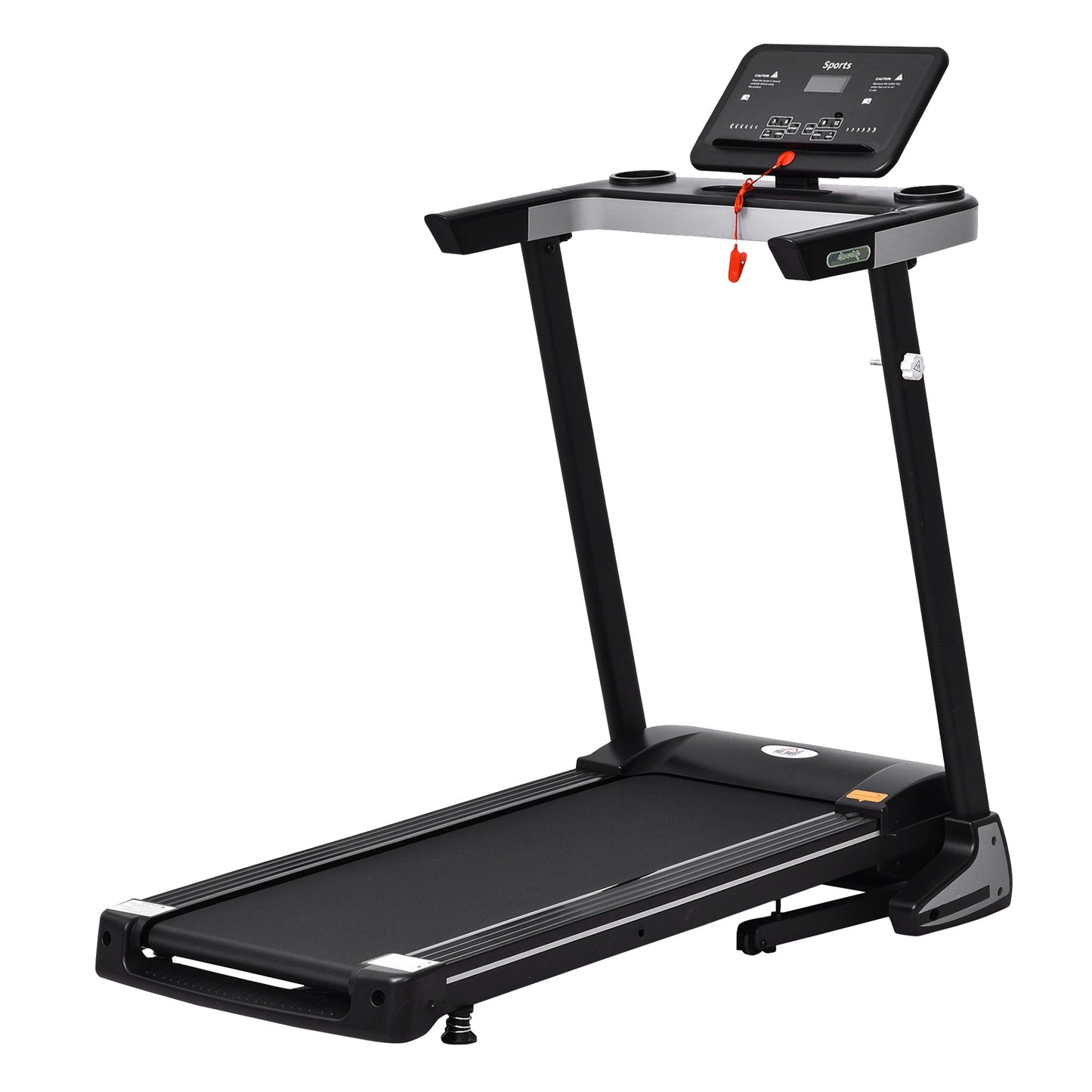 500W Motorised Treadmill 1-12km/h Folding Frame  Wheels Preset Programs HOMCOM