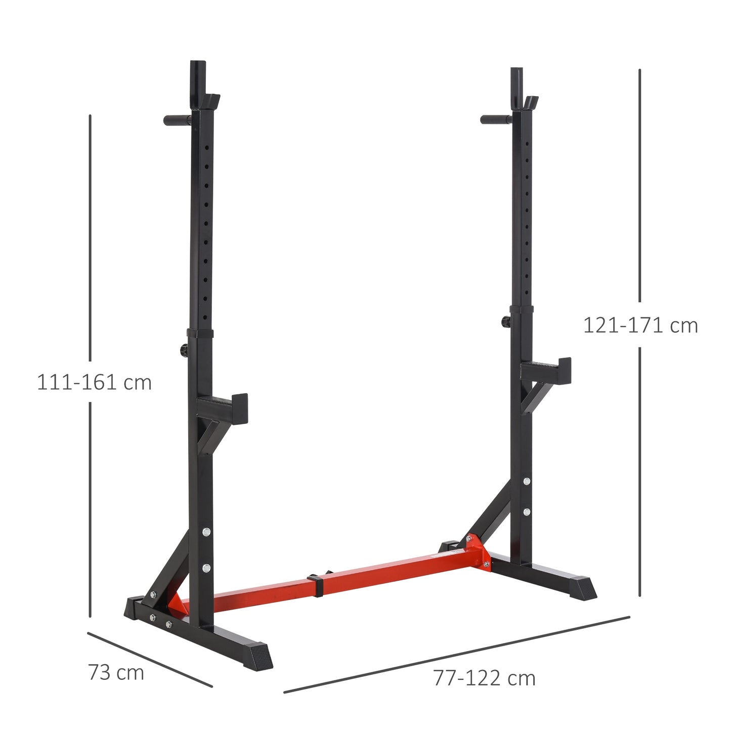 Barbell Rack Squat Dip Stand Weight Lifting Bench Press Home Gym HOMCOM