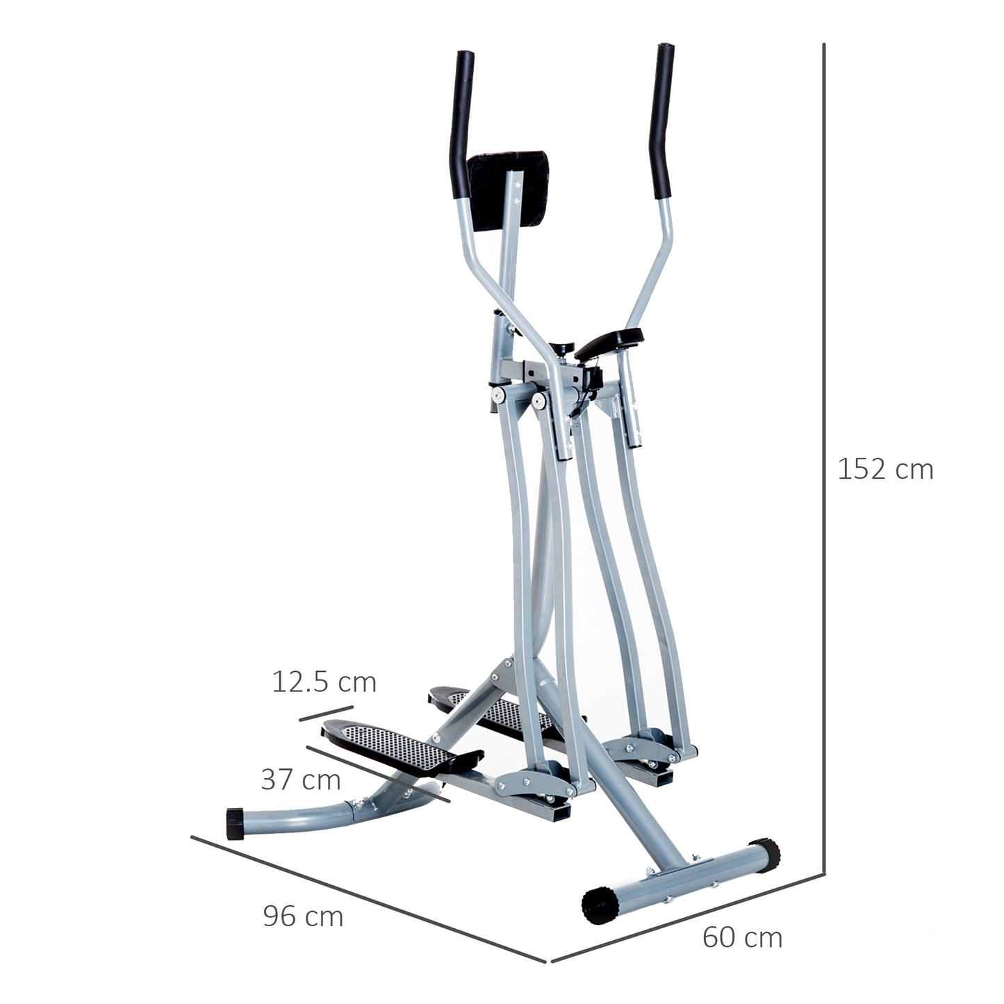 Air Walker Glider Cross Trainer Fitness Machine with LCD for Home Gym HOMCOM