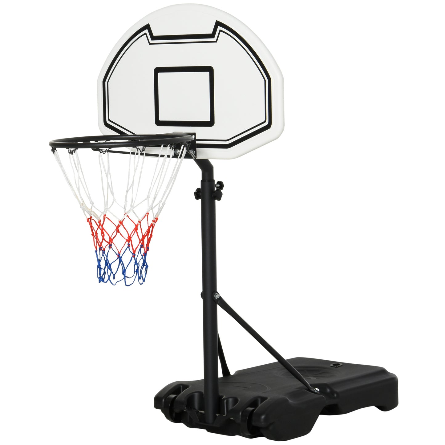 Basketball Stand and  94-123cm Height Adjustable Hoo For Pool Side HOMCOM