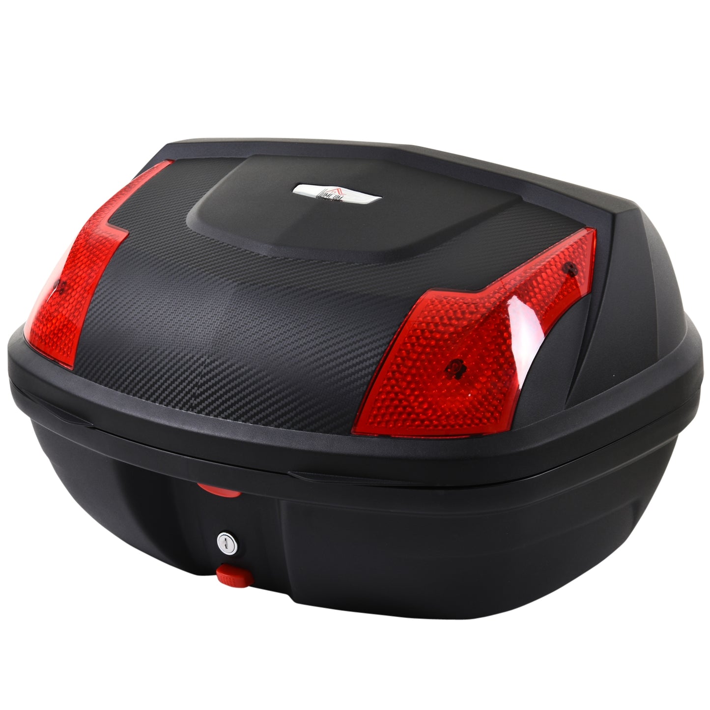 48L Motorcycke Trunk Travel Luggage Storage Box, Can Store Helmet HOMCOM