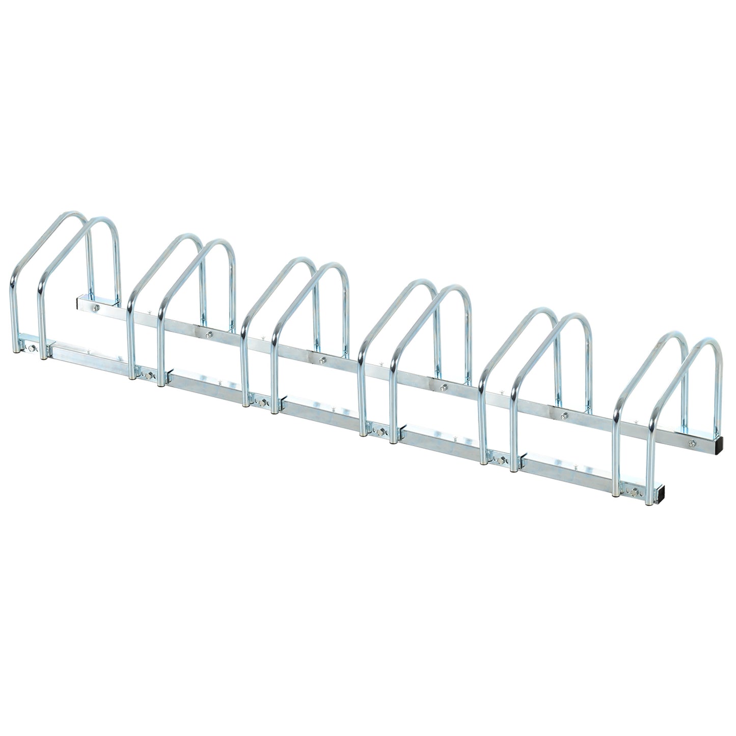 6 Bike Parking Rack Locking Storage Stand Holder Floor Wall Mount  HOMCOM