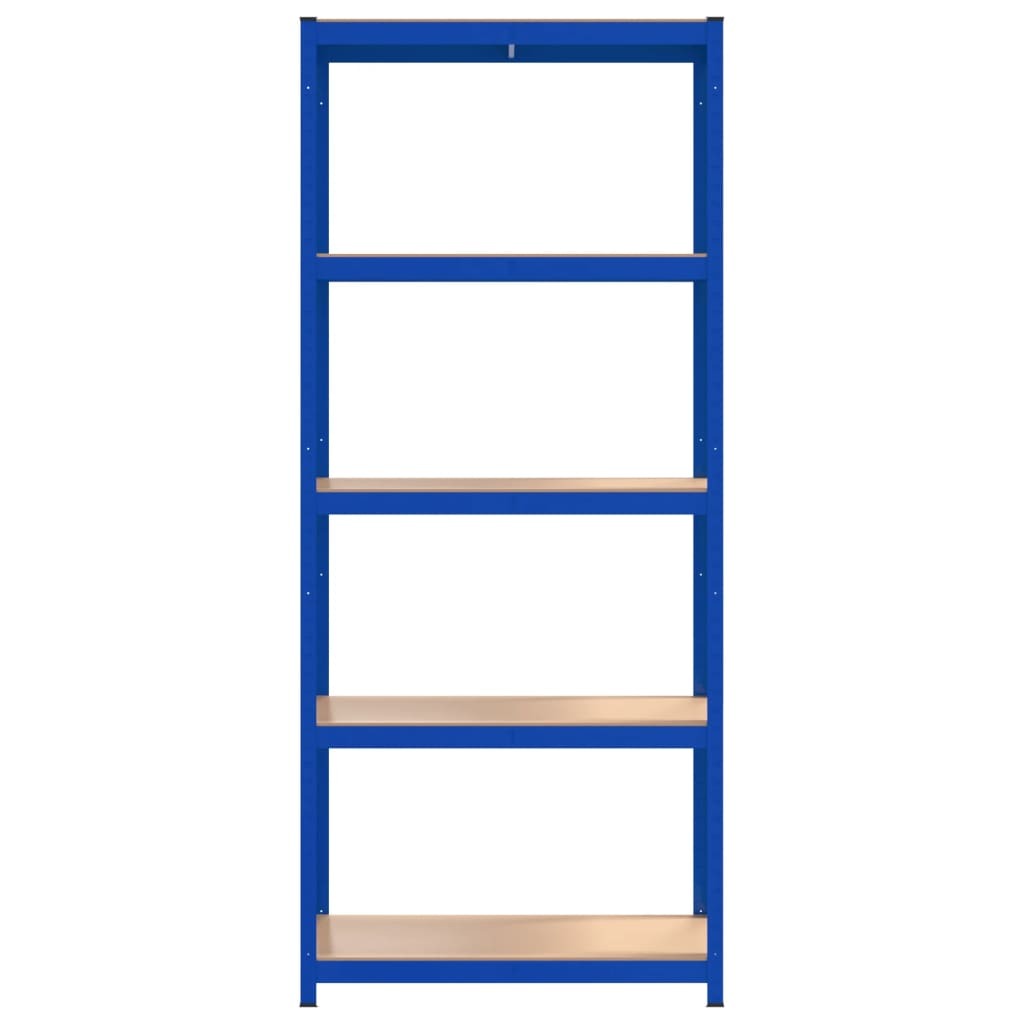 5-Layer Storage Shelf Blue Steel&Engineered Wood