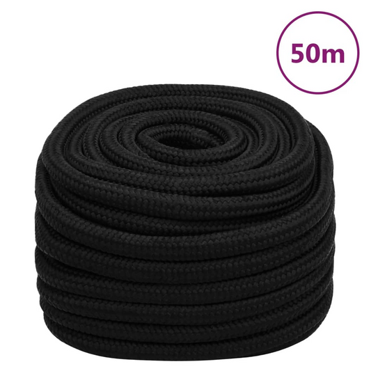 Work Rope Black 25 mm 50 m Polyester