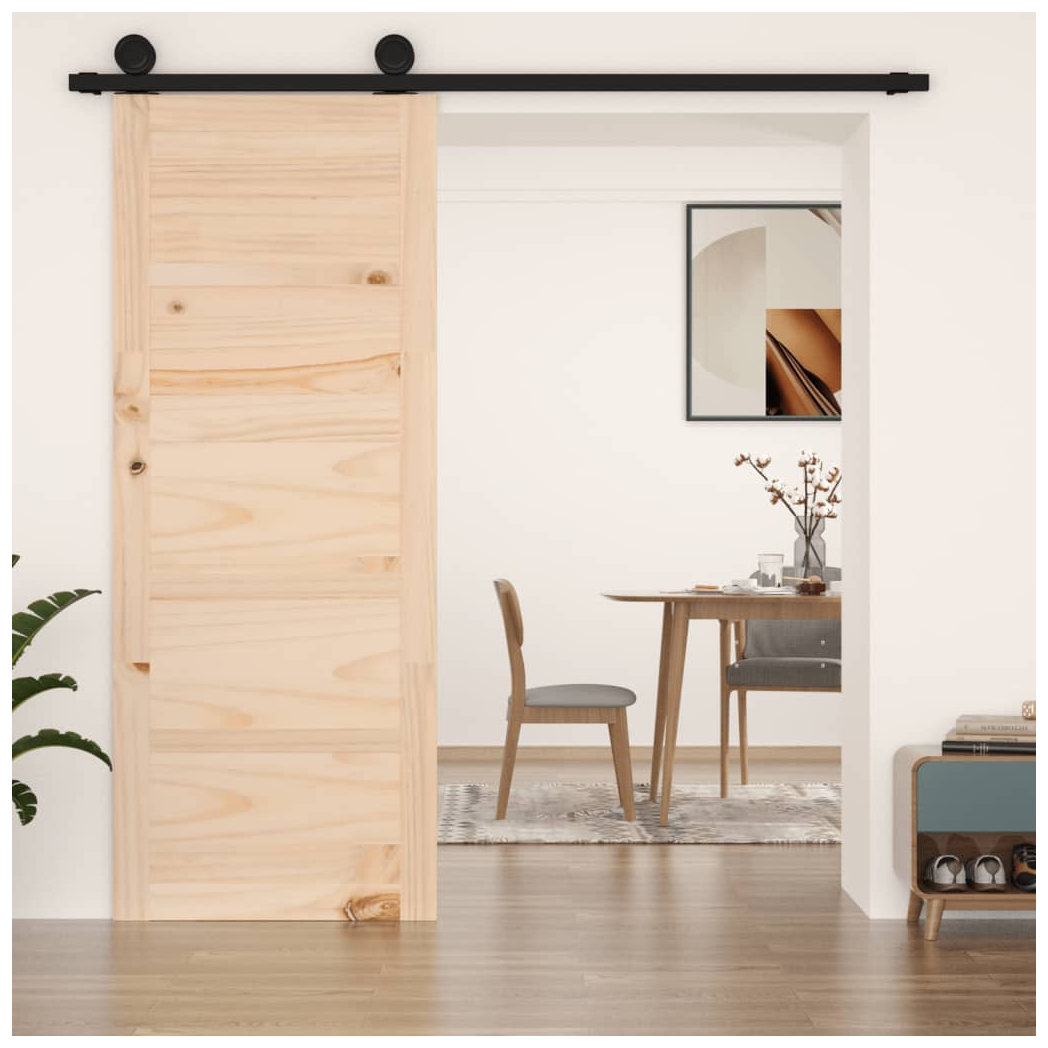 Barn Door 80x1.8x204.5 cm Solid Wood Pine