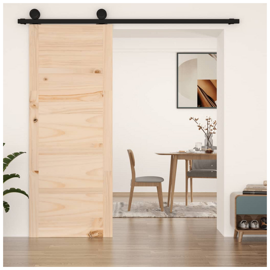 Barn Door 80x1.8x204.5 cm Solid Wood Pine